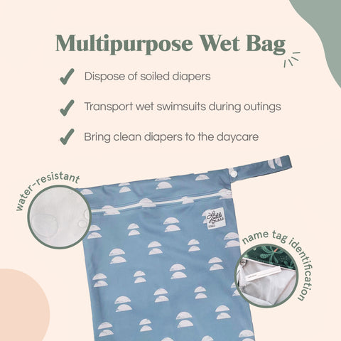 Set of 4 single gusset diapers + wet bag | Balance Set of 4 single gusset diapers + wet bag | Balance