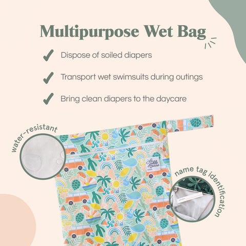 Set of 4 diapers + wet bag | Blue Set of 4 diapers + wet bag | Blue