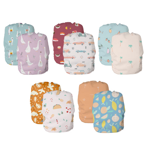 Colorful - 10 pocket diapers