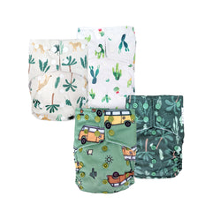 Adventure - 4 pocket diapers, 1 wetbag