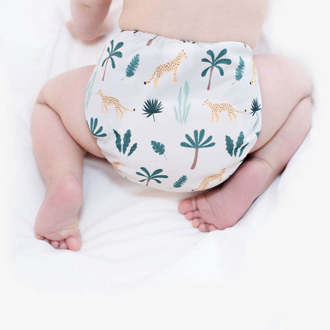 Set of 4 single gusset diapers + wet bag | Balance