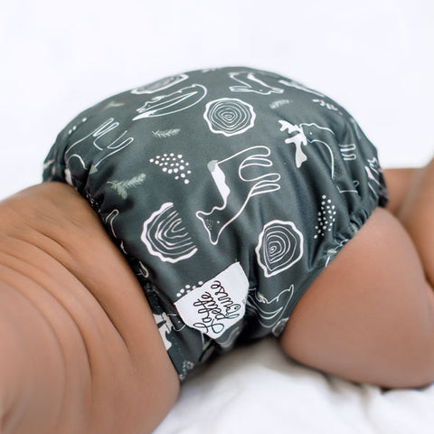 Black & white - 10 pocket diapers