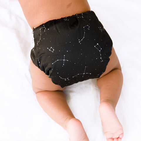 Black & white - 10 pocket diapers