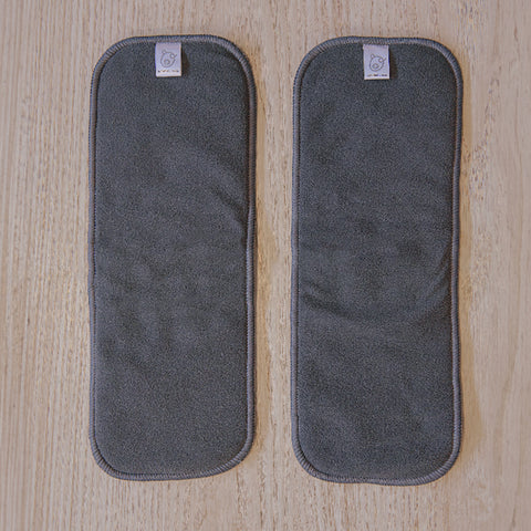 Set of dark gray Bamboo inserts - 12 pcs