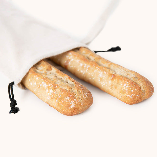 Linen bag for two baguettes - FINAL SALE