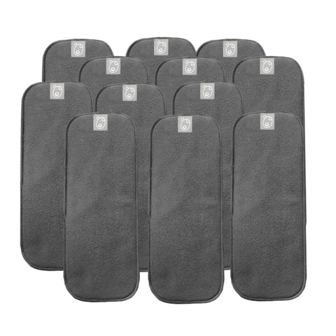 Set of dark gray Bamboo inserts - 12 pcs